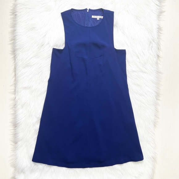 Trina Turk Royal Blue Racerback Cutout Sleeveless Mini LBD Shift Dress Size 4 - Picture 9 of 11